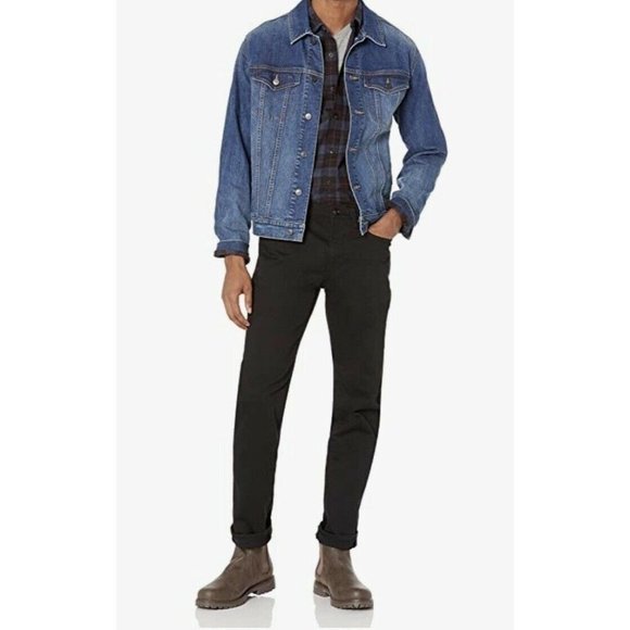 Men's Straight-Fit Stretch‎ Jeans, Black, 30Wx30L - Picture 4 of 6